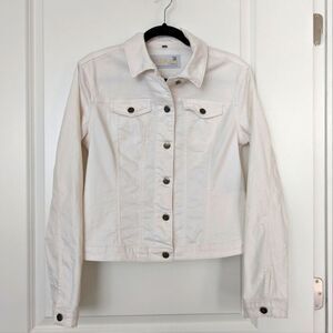 Yoga Jeans Cotton Blend Denim Jacket White MADE IN CANADA, Size L